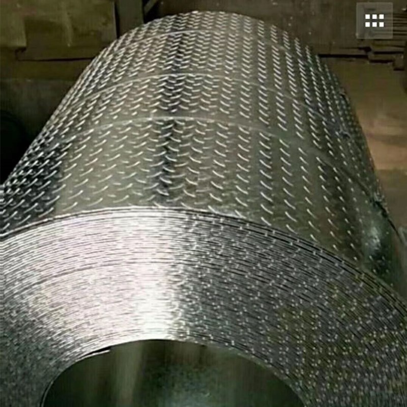 Galvanized steel checkered coil