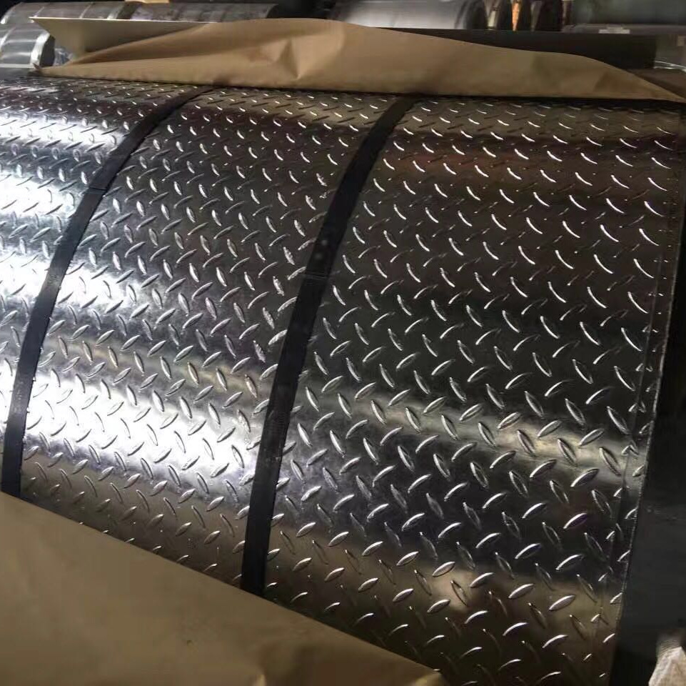 Galvanized steel checkered coil