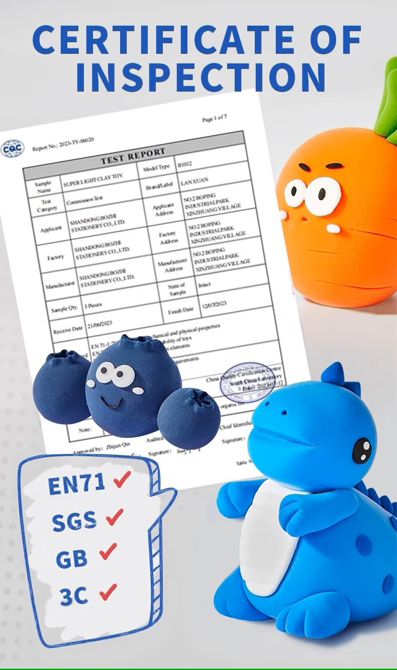 超轻 12 色聚合物造型风干粘土 DIY 套装无毒彩泥和粘液适用于小学和幼儿园