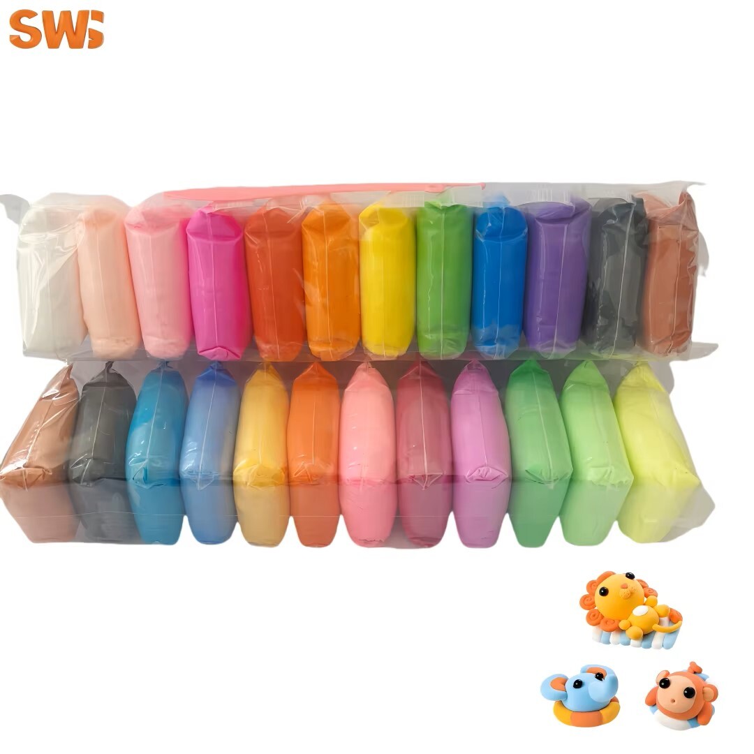 DIY 超轻粘土免费聚合物橡皮泥套装太空粘土玩具批发适用于儿童益智