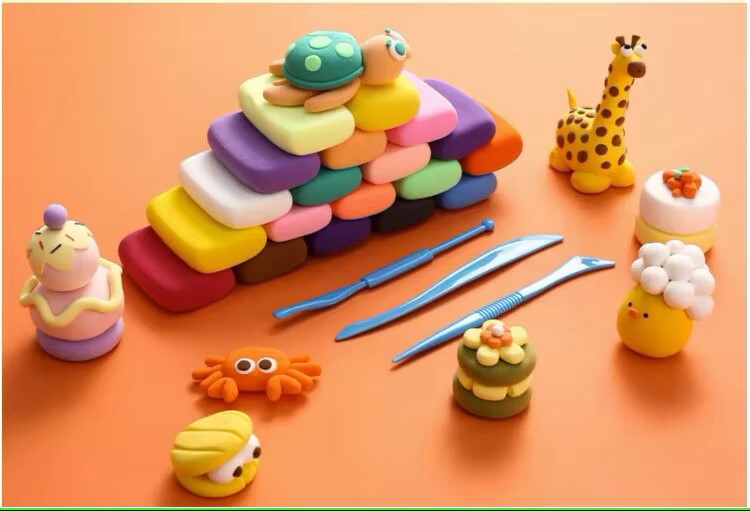 DIY 超轻粘土免费聚合物橡皮泥套装太空粘土玩具批发适用于儿童益智