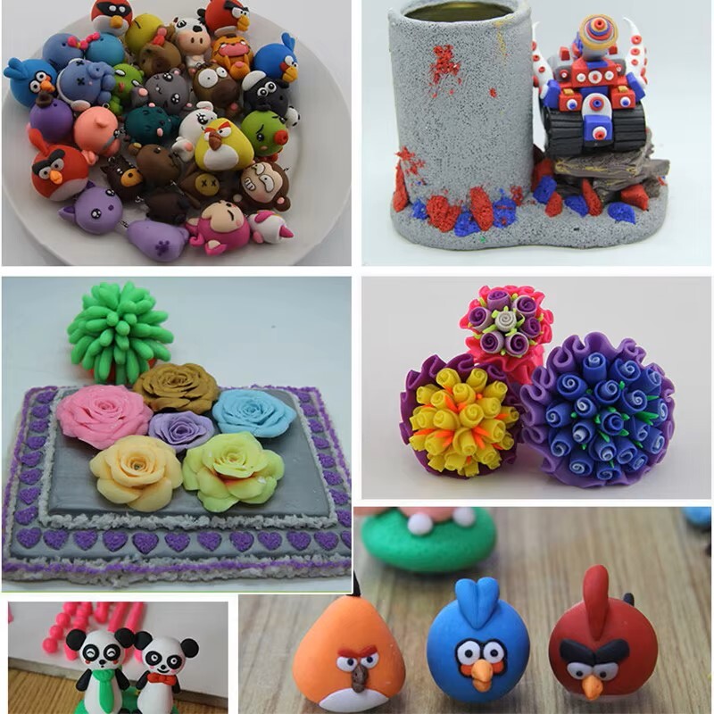 DIY 超轻粘土免费聚合物橡皮泥套装太空粘土玩具批发适用于儿童益智