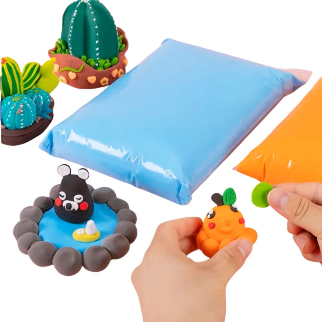 橡皮泥儿童智力玩具批发24色雪花泥珍珠泥超轻粘土不粘儿童手工