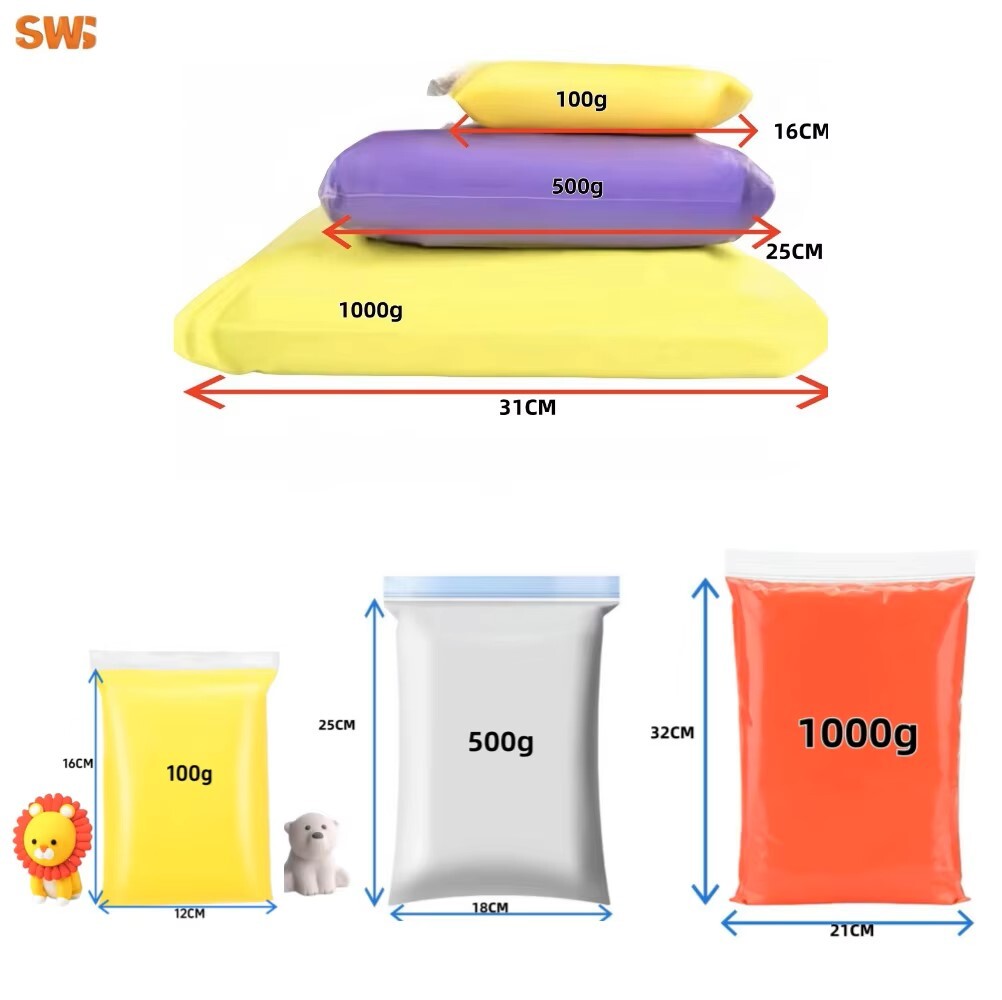 橡皮泥儿童智力玩具批发24色雪花泥珍珠泥超轻粘土不粘儿童手工