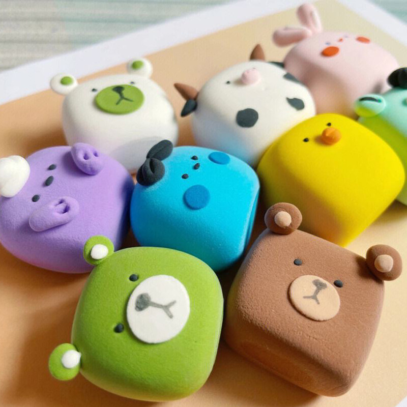 橡皮泥儿童智力玩具批发24色雪花泥珍珠泥超轻粘土不粘儿童手工