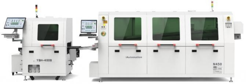 HN450 type wave soldering + spray machine