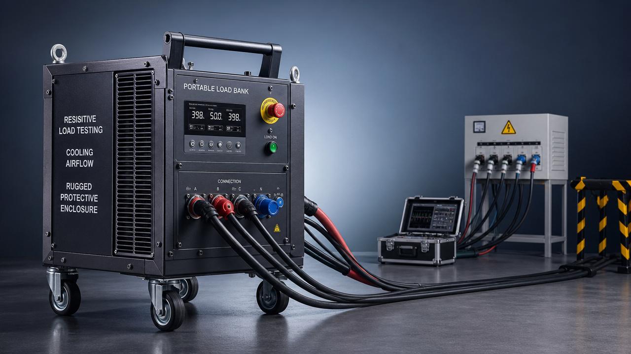 What makes a portable load bank safer for field use?