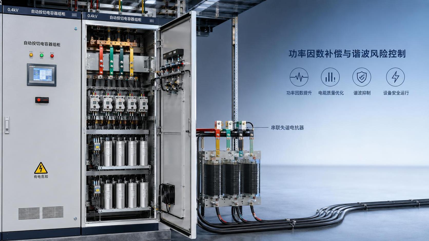 Capacitor Bank Sizing to Improve Power Factor Without Creating Harmonic Risks