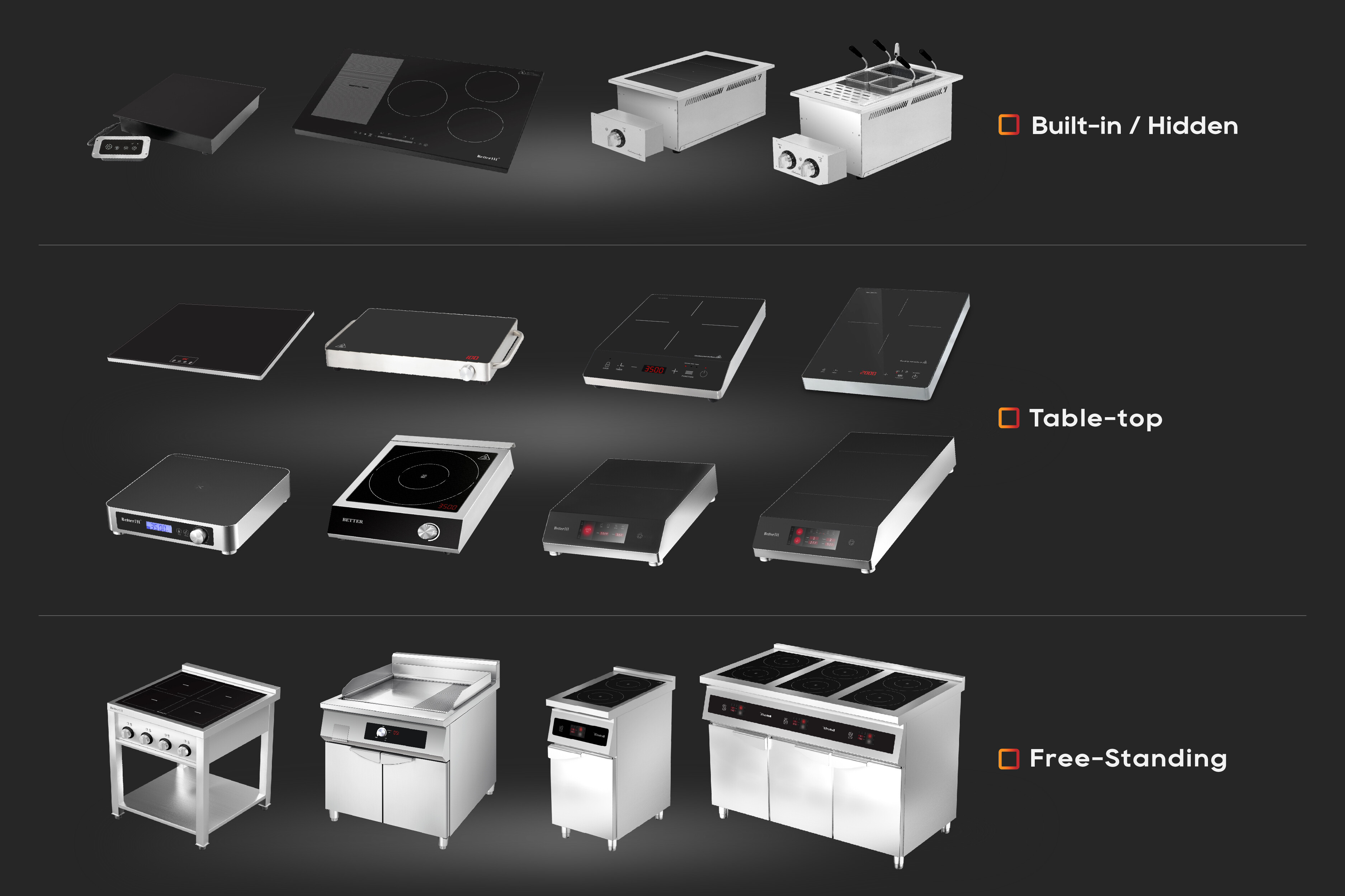 Professional Induction Kitchen Appliances