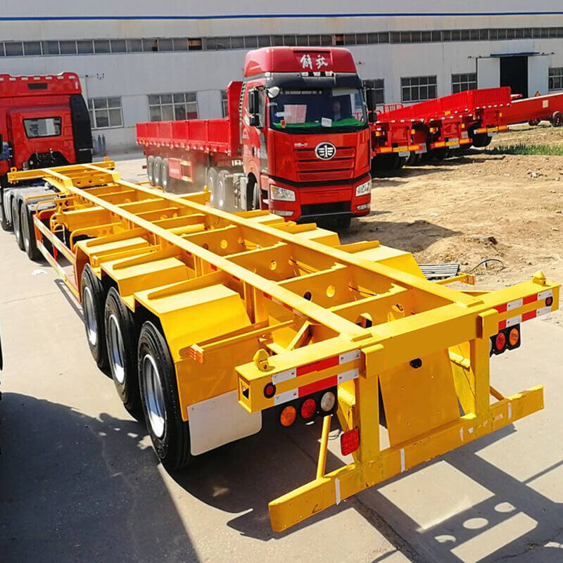 3 Axles Skeleton Trailer For Sale