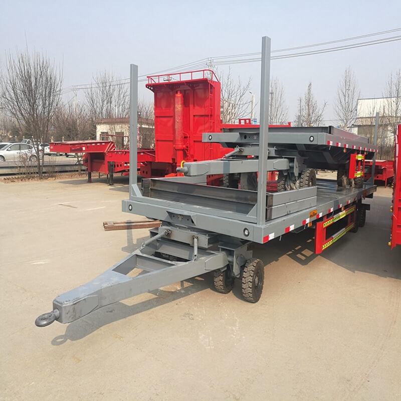 4 BPW Axles Skeleon Semi Trailer Chassis Full Trailer Draw Bar