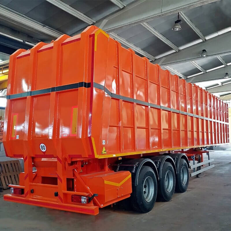 60T Box Van Side Tipper Semi Trailer