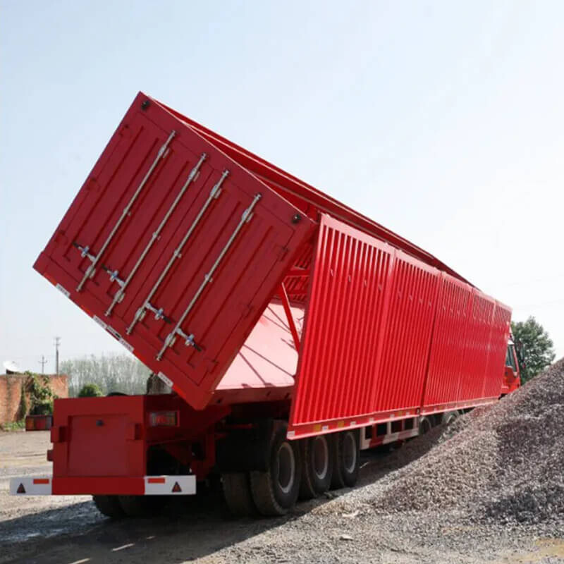 60T Box Van Side Tipper Semi Trailer