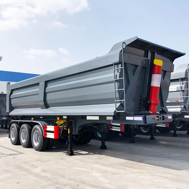 3 Axles 50T Square Dump Trailers
