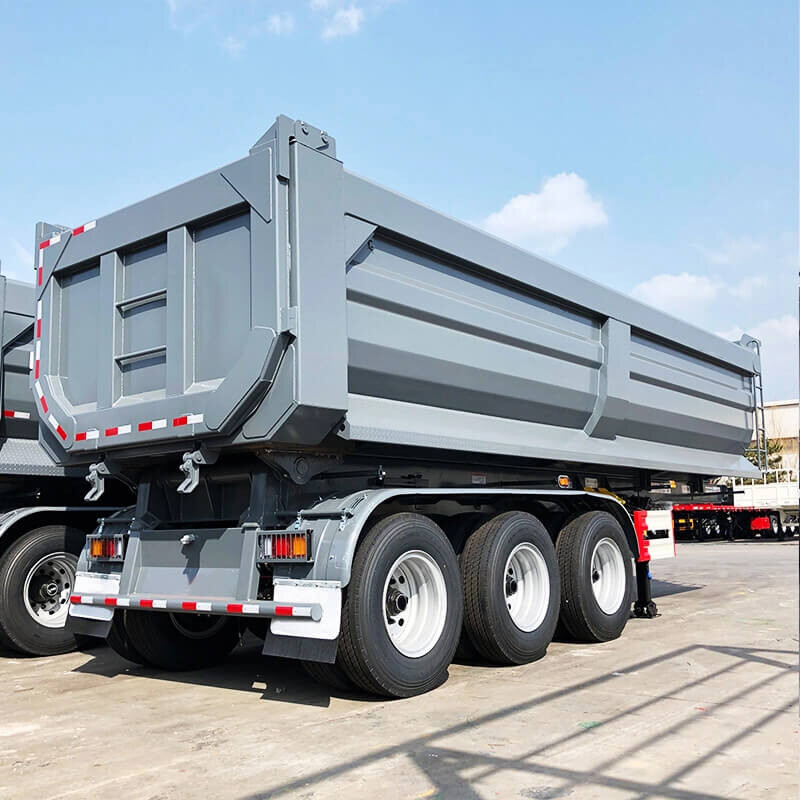 3 Axles 50T Square Dump Trailers