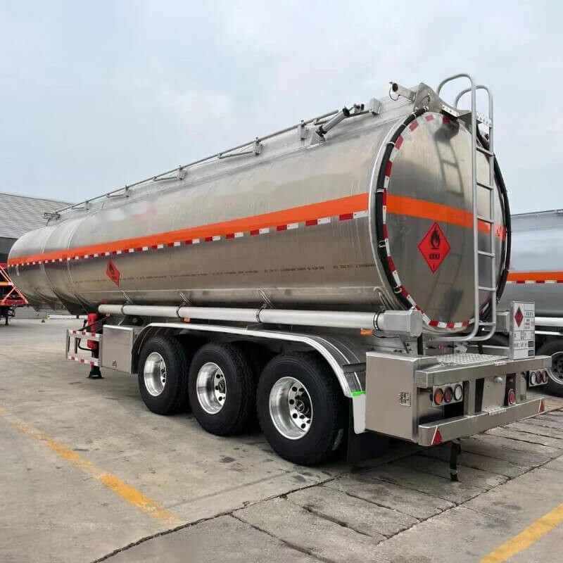 42000liters Aluminum Alloy Fuel Tanker Truck Trailers For Sale