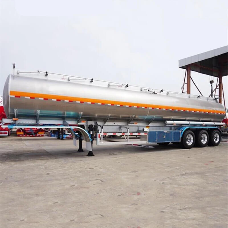 42000liters Aluminum Alloy Fuel Tanker Truck Trailers For Sale