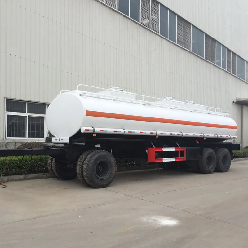 3 Axle Fuel Oil Tank Full Trailer With Drawbar