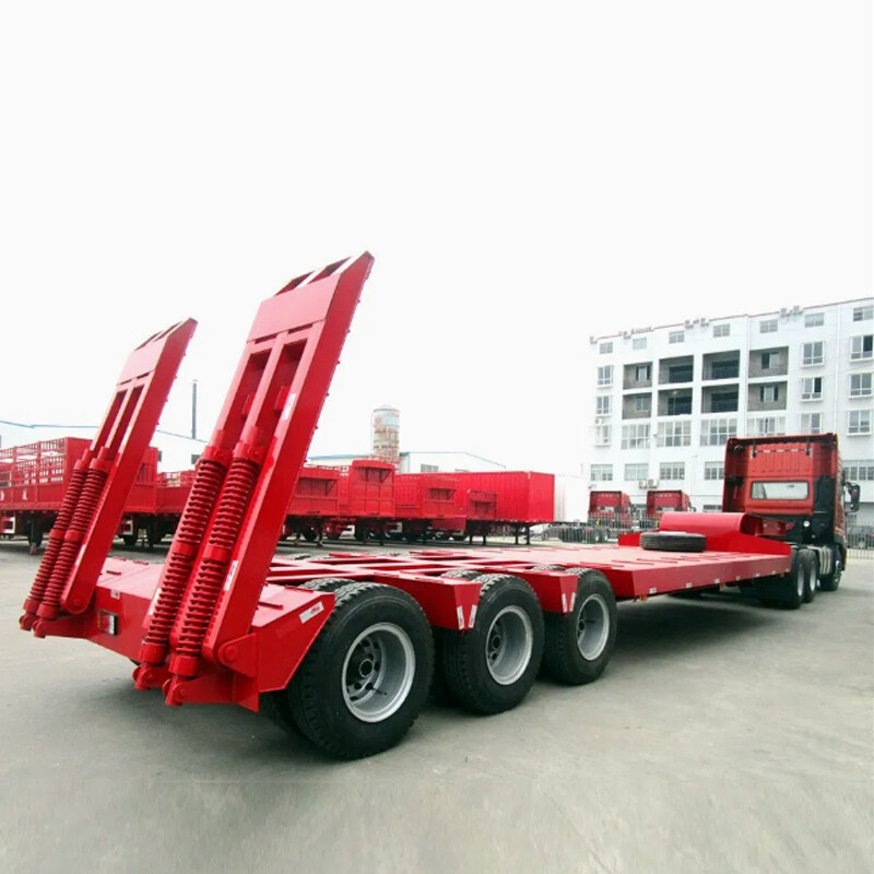 3 Lines 6 Axles Front Loading Lowboy Semi Trailer