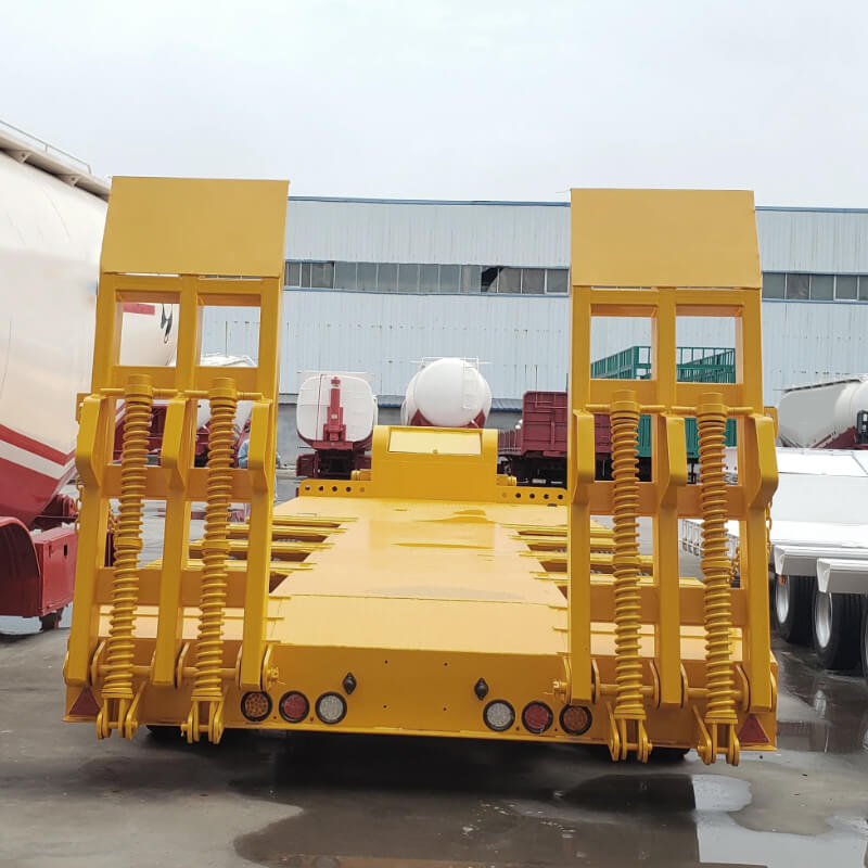 4 Axles 100T Low Loader Detachable Goosenck Lowboy Trailer
