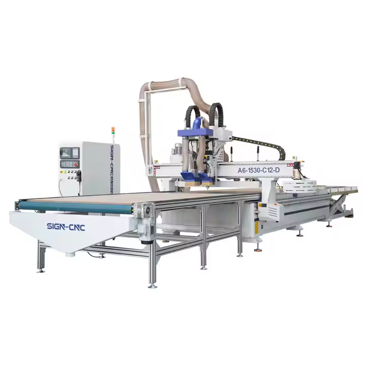 Multi functional CNC nested router Atc CNC router automatic loading system automatic furniture manufacturing machine
