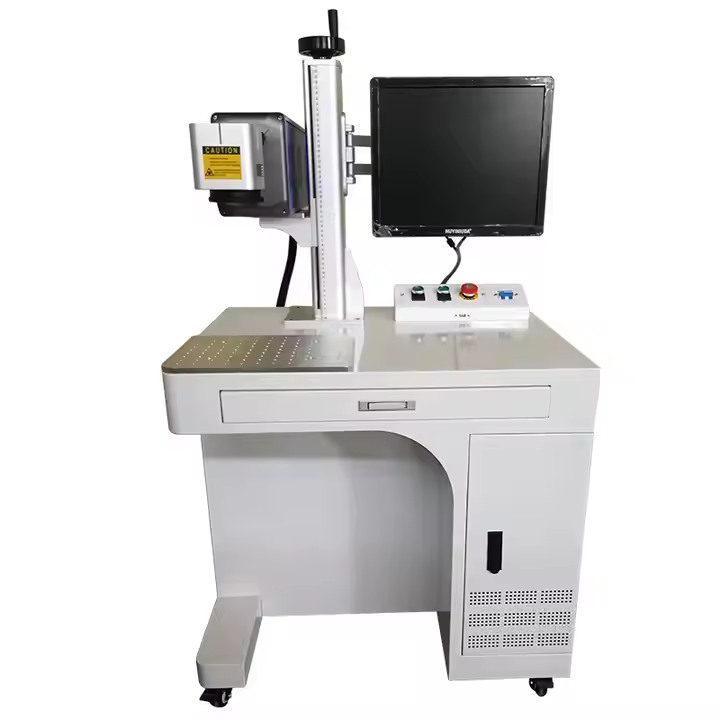 High hardness blade 20W/30W/50W/CO2 laser marking machine for non-metallic fabric plywood