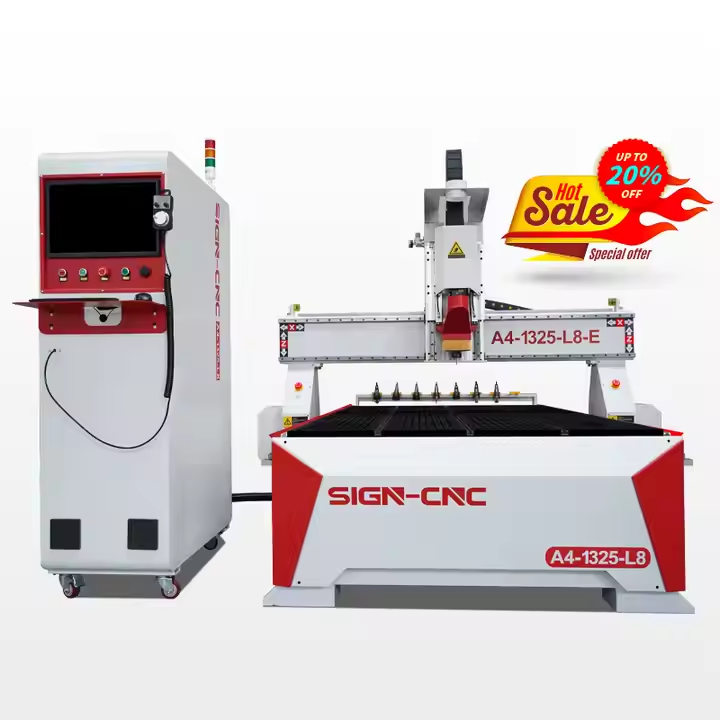 Logo CNC 2024 Hot Sale 1325 4x8 ATC CNC Woodworking Router 3-axis CNC Router Price