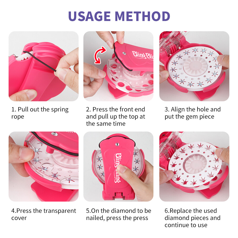 Set: Nail drill machine + 12 drill stickers (180 diamonds)