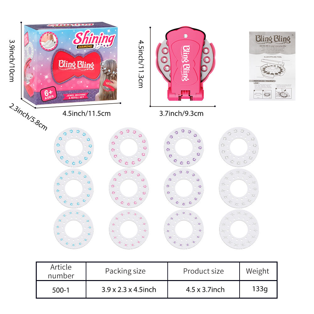 Set: Nail drill machine + 12 drill stickers (180 diamonds)