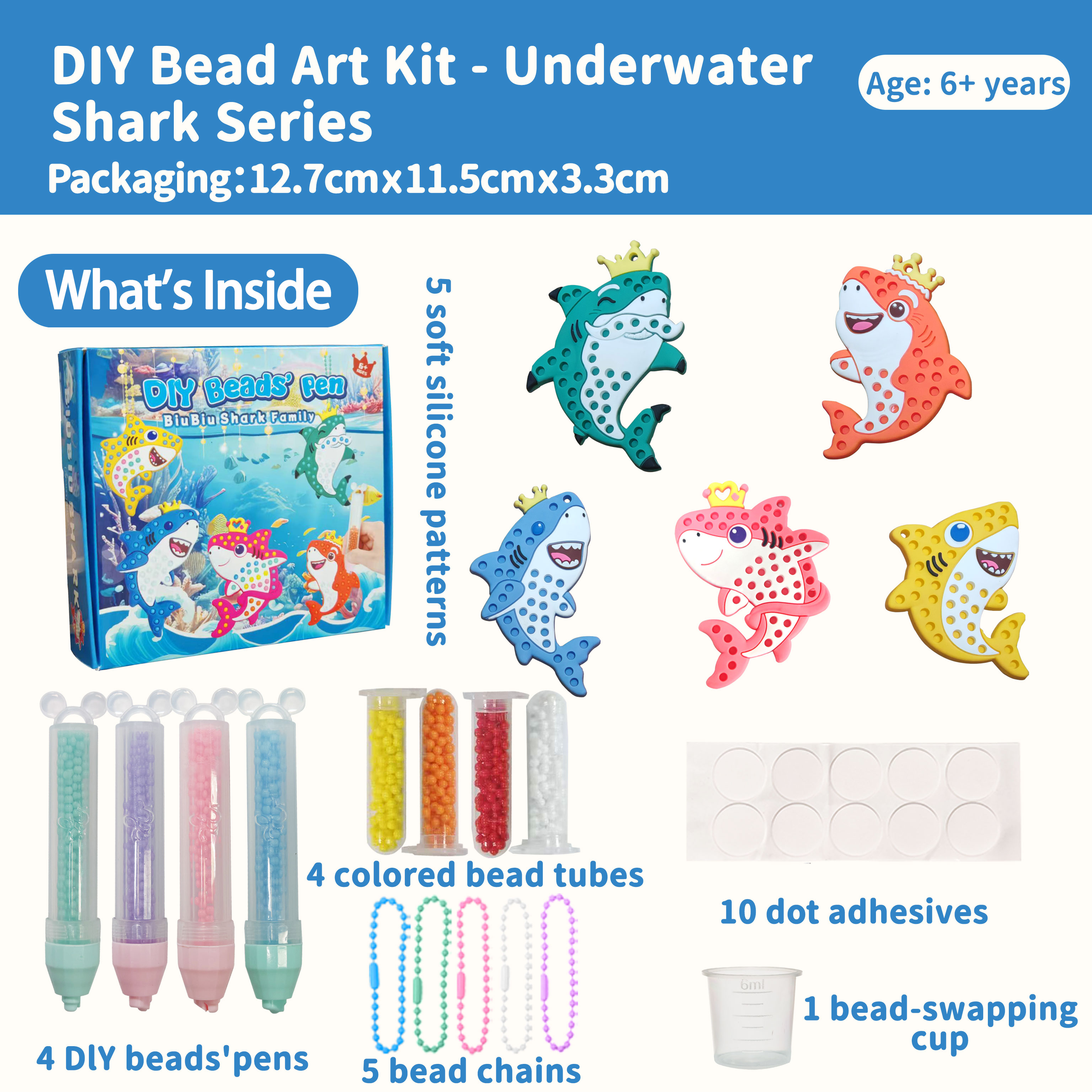 DIY Bead's Pen  BiuBiu Shark Family