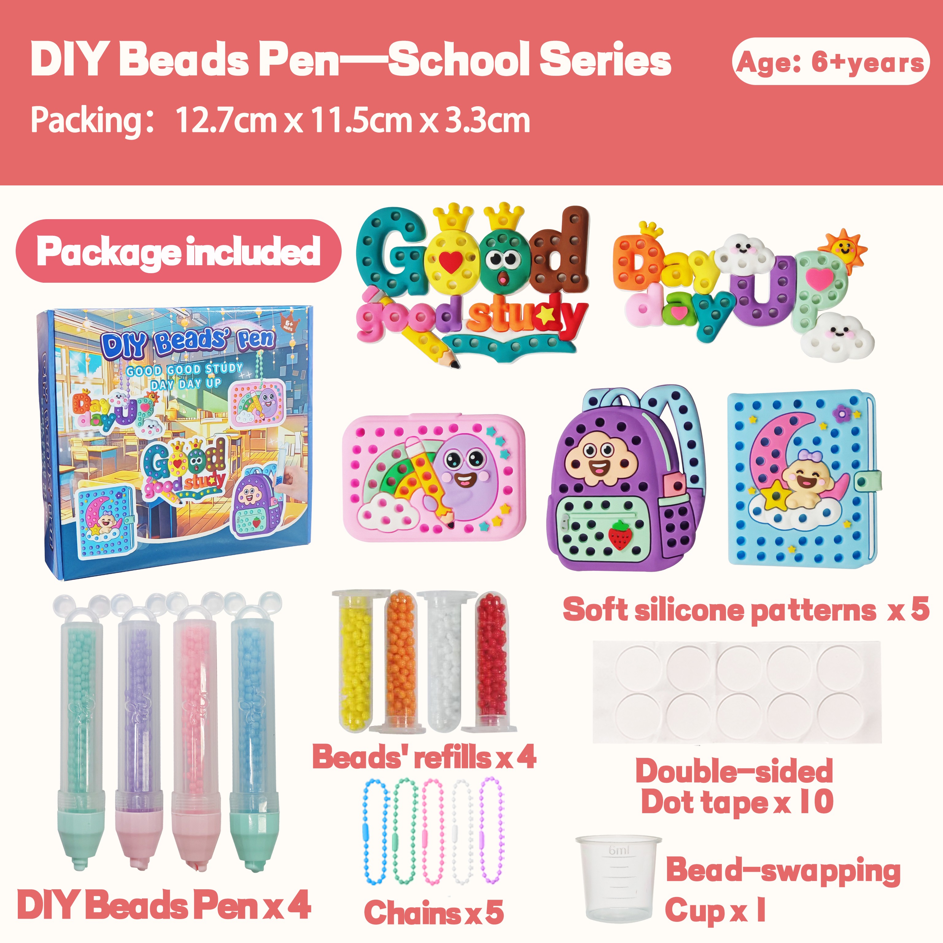 DIY Bsead's Pen GOOD GOOD STUDY DAY DAY UP