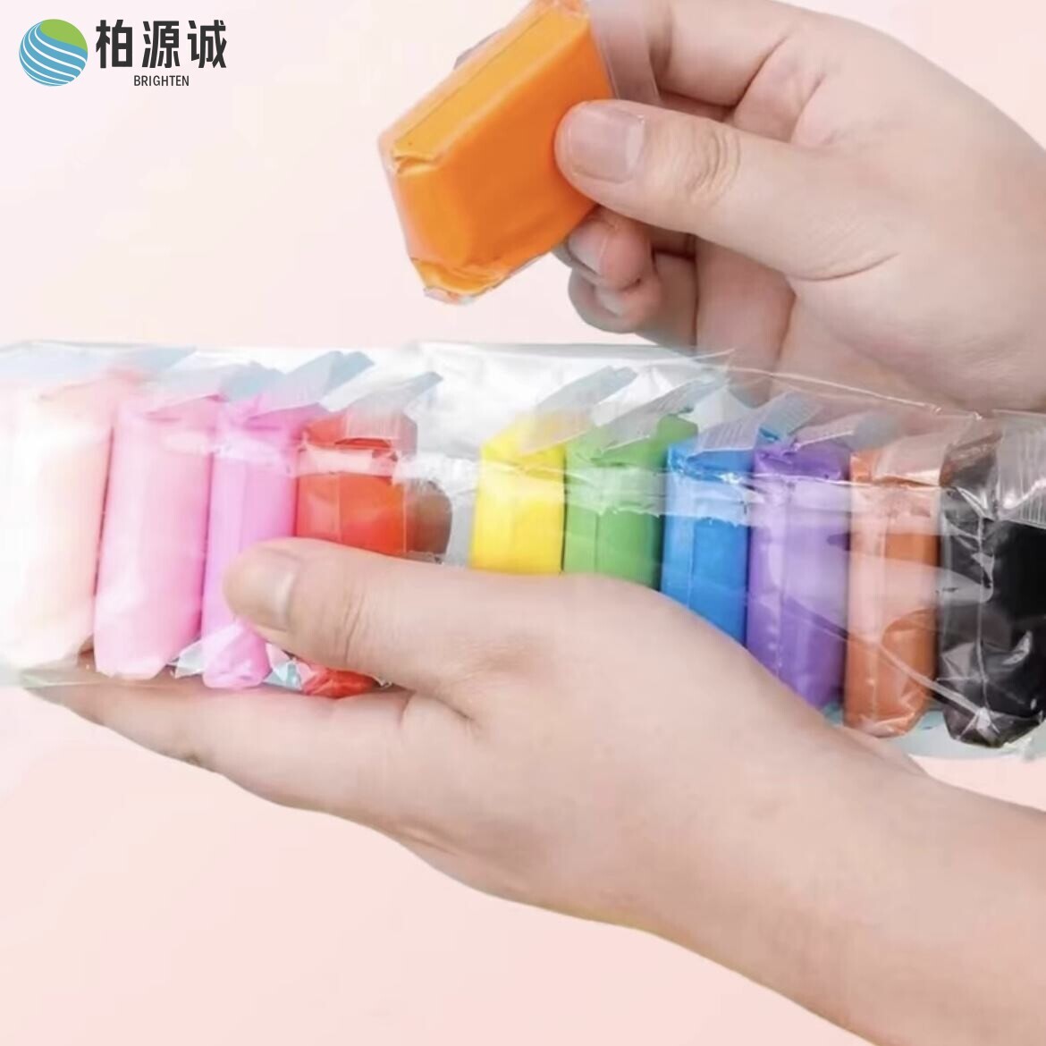 柏源诚2025超轻粘土无毒创意模型空气干燥粘土DIY手工制作套件多彩烘焙幼儿园儿童活动玩具