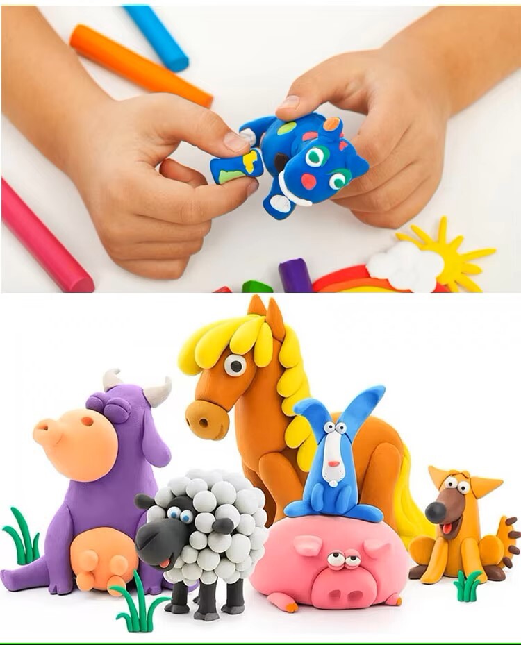 36色超轻无性别软玩偶风干聚合物粘土黏液套装为学生