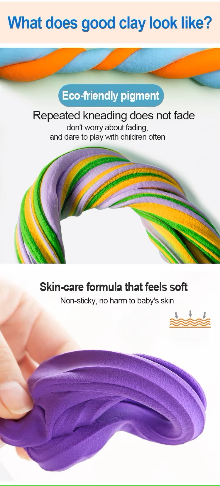 超轻型空气干燥轻型粘土儿童益智玩具和造型用品橡皮泥面向儿童的