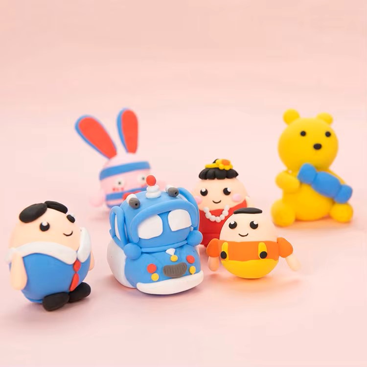 24种颜色超轻高弹性易于成型柔软的粘土泥用品Diy建模粘土软纸粘土孩子们的疯狂玩具