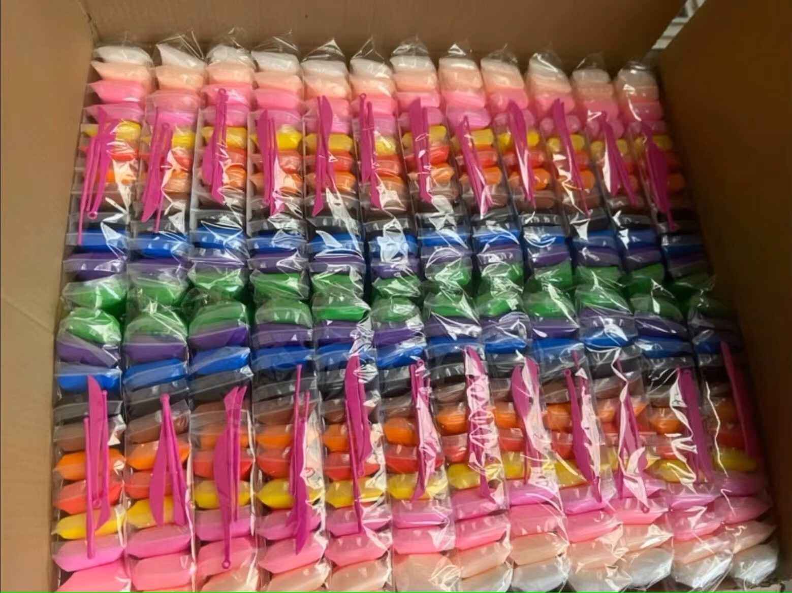 12色橡皮泥儿童教育疯狂玩具免费聚合物空气干软粘土为孩子