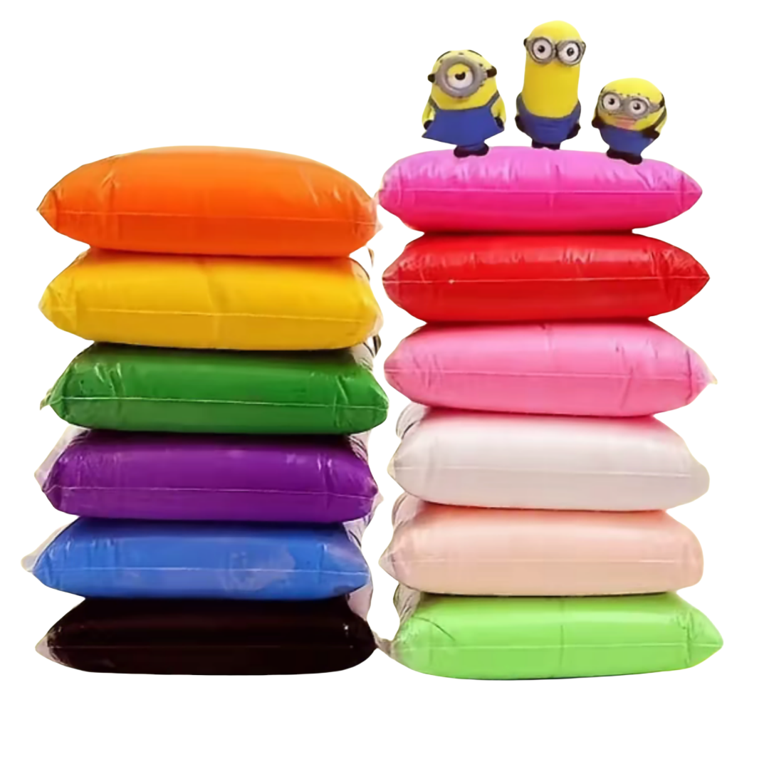 橡皮泥儿童教育DIY玩面团手工疯狂玩具免费聚合物空气干软粘土为孩子