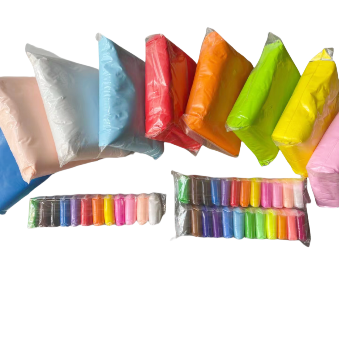 橡皮泥儿童教育DIY玩面团手工疯狂玩具免费聚合物空气干软粘土为孩子