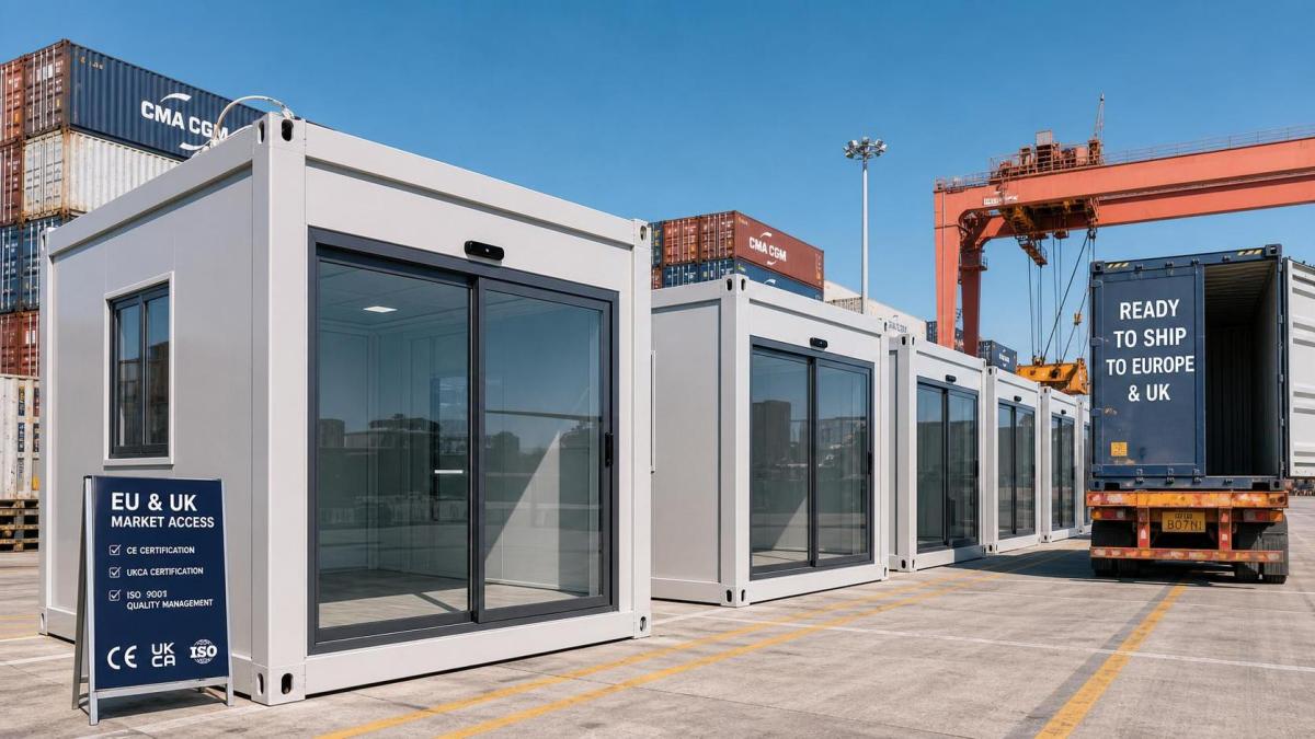 EN 16005:2026 Makes CE and UKCA Mandatory for Container House Auto Doors