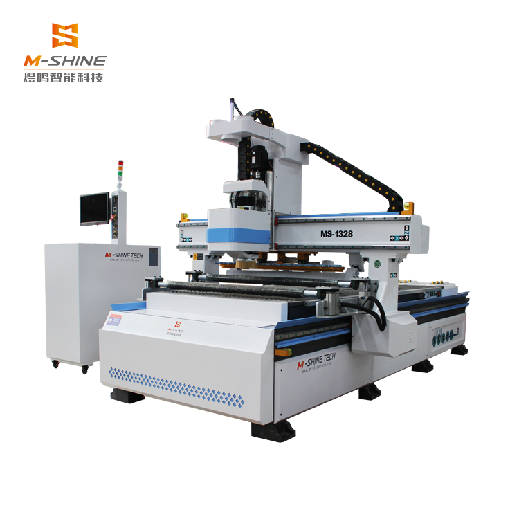 Trocador automático de ferramentas 1328 Máquina de fresar cnc para corte de madeira de 3 eixos JINAN M-SHINE