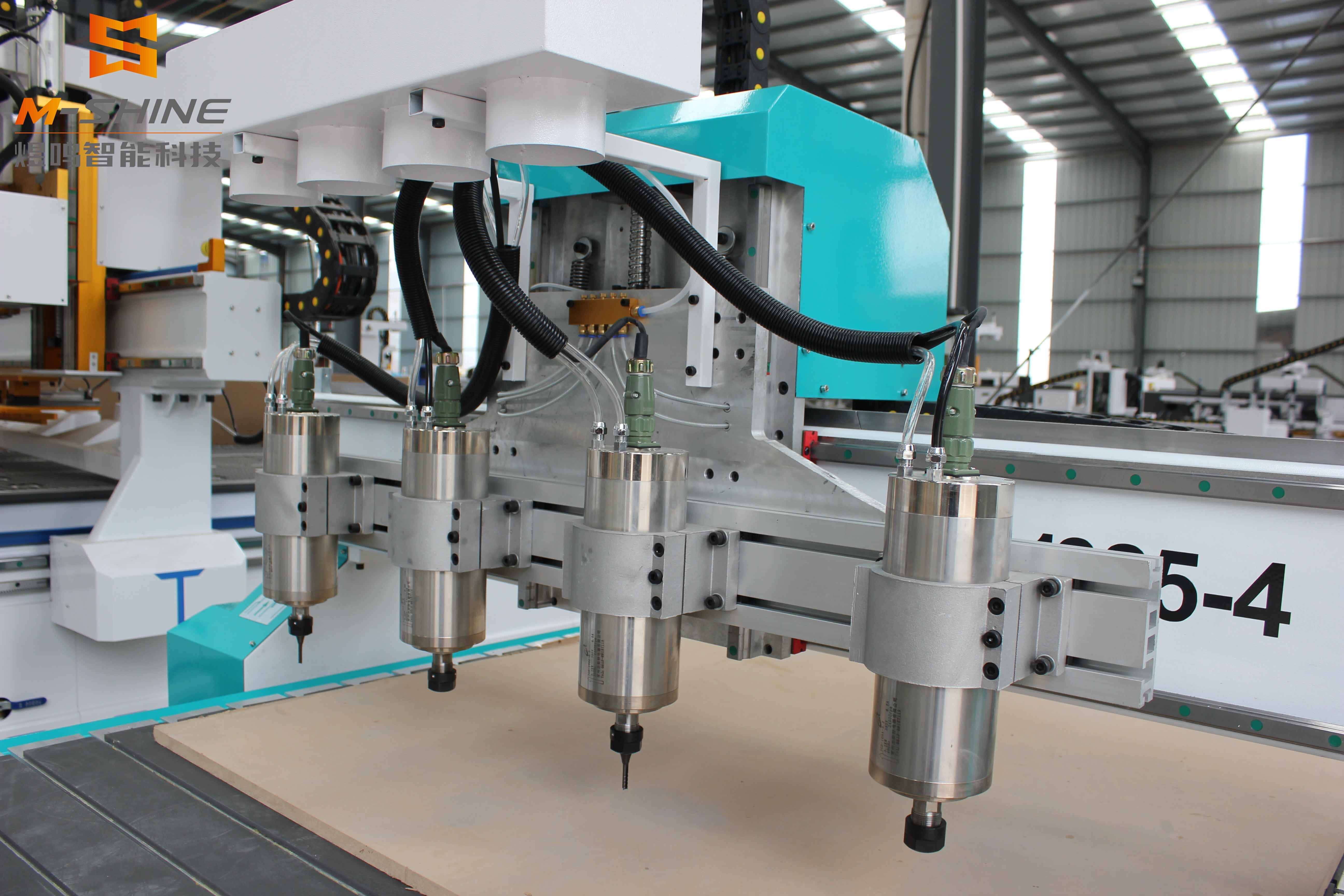 为什么CNC雕刻木工机床四个主轴的冷却系统不一致？