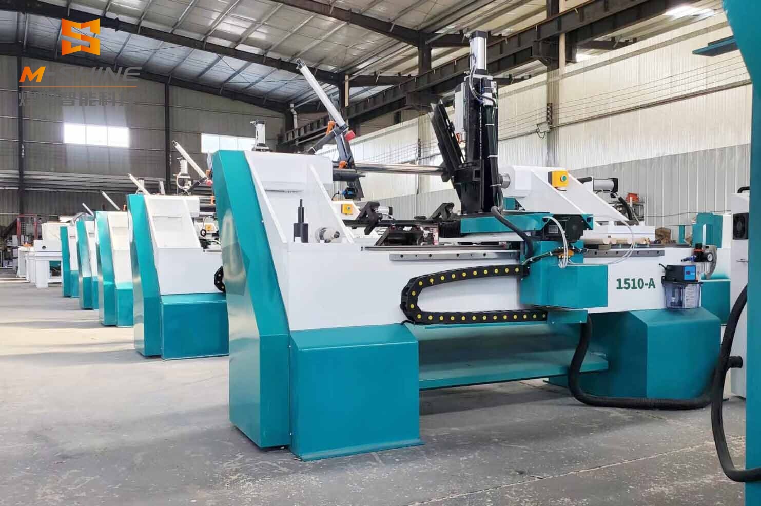 济南M-SHINE 1510单轴全自动上下料台球杆数控木工车床