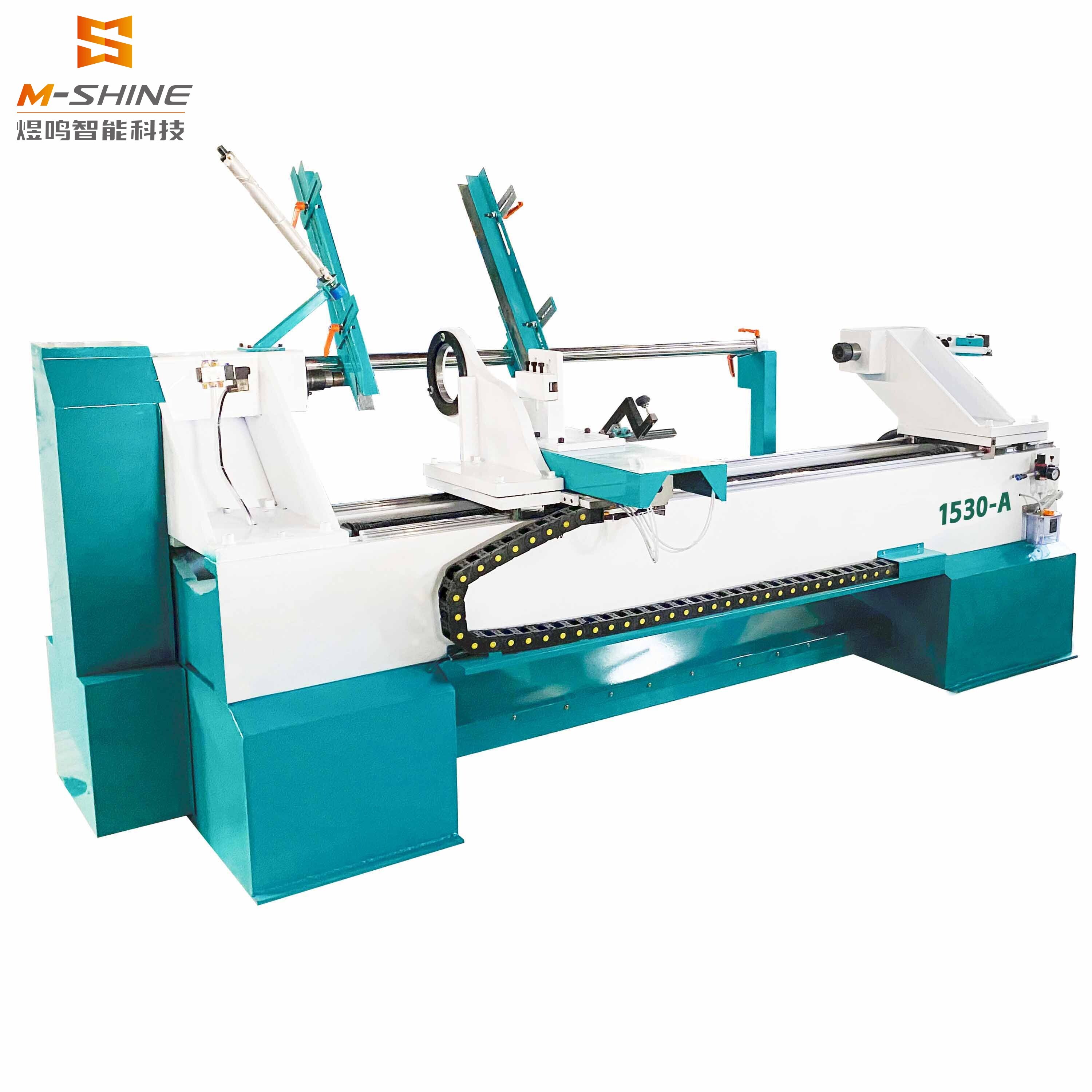 مخرطة M-SHINE للخشب 1530 مخرطة خشب أوتوماتيكية CNC لأرجل الأثاث ومضارب البيسبول والحرف الخشبية