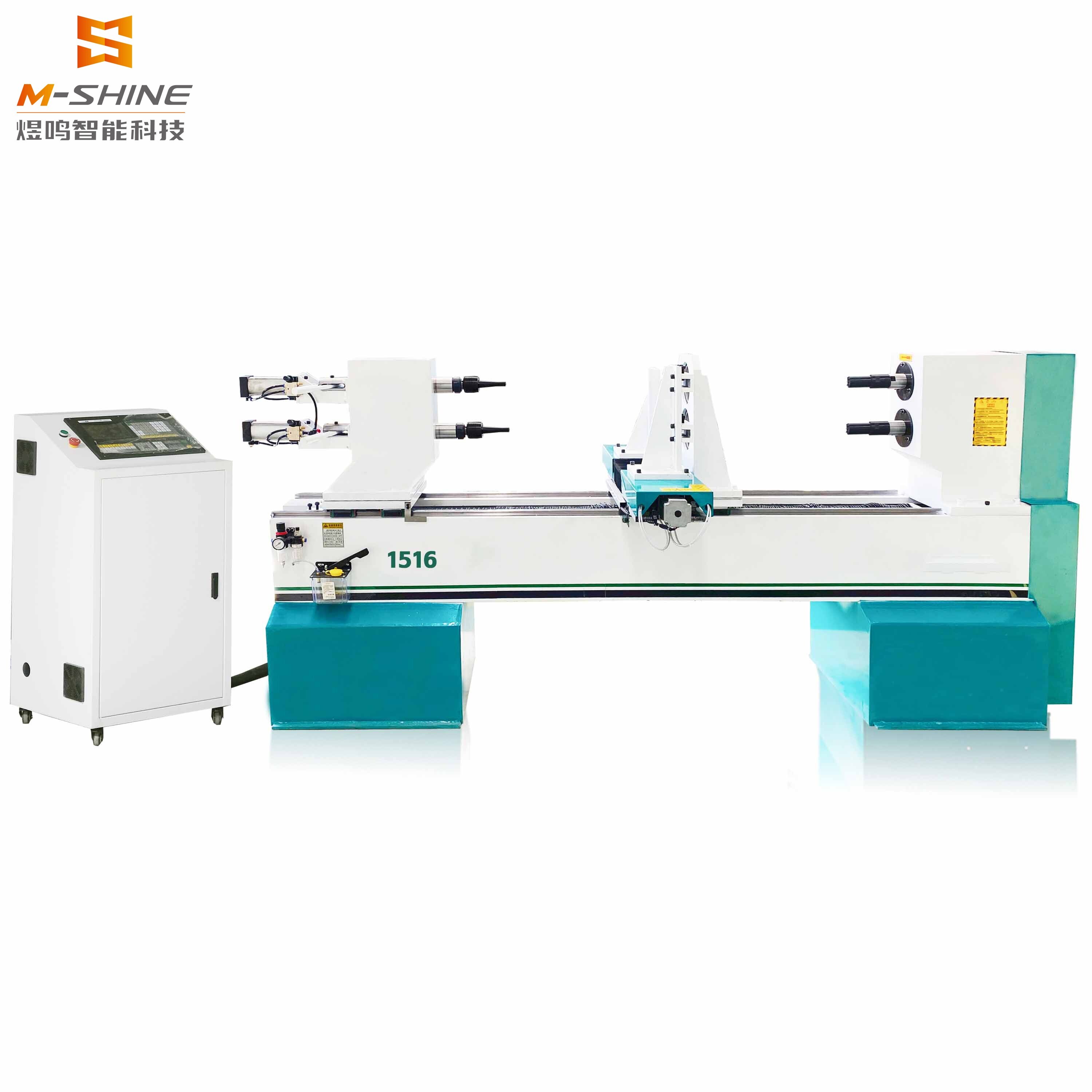 JINAN M-SHINE 1516 Doppelachsen-Vierwerkzeug-CNC-Holzdrehmaschine