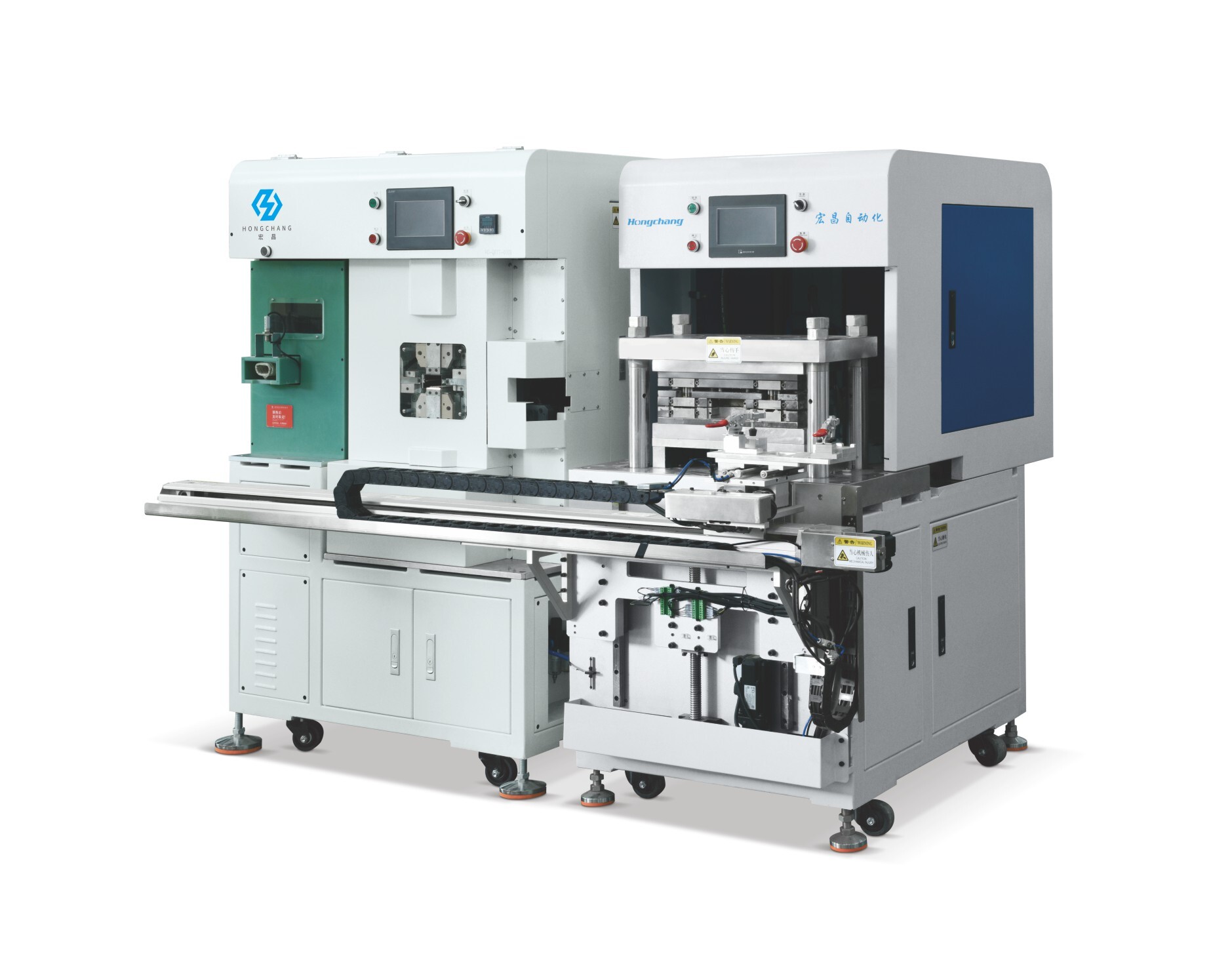 New energy copper aluminum strip peeling and punching integrated machine