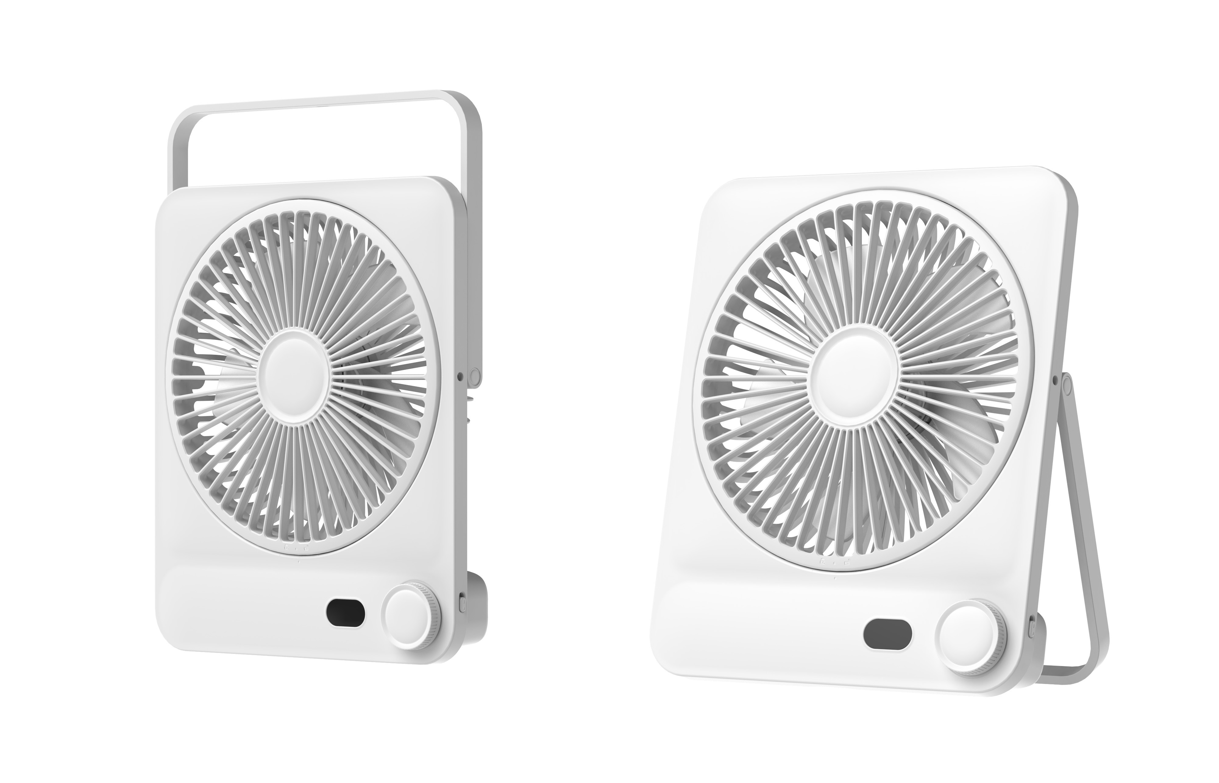 Ultra-Thin Card-Sized Desktop Fan, Powerful & Quiet Portable, Essential for Office, Dorm & Camping, Adjustable Stand & Hanging Design