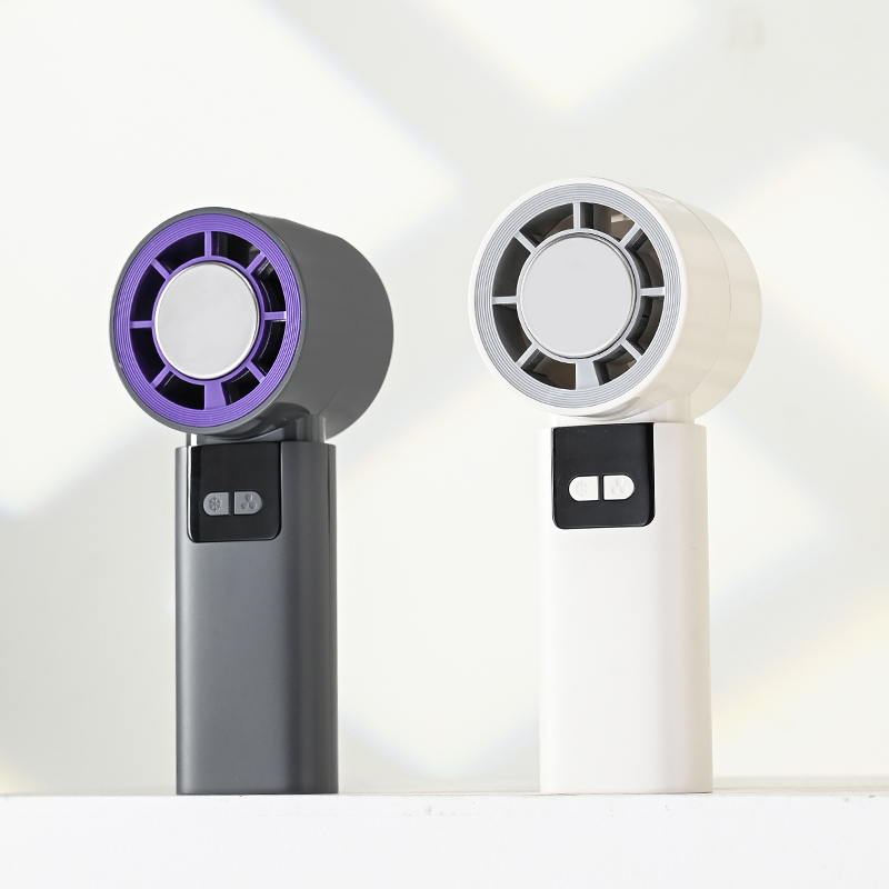 High-Speed Turbo Handheld Fan, Semiconductor Cooling & Ice Compress, Digital Display with Long Battery Life, Portable Cooling Gadget for Outdoor Use