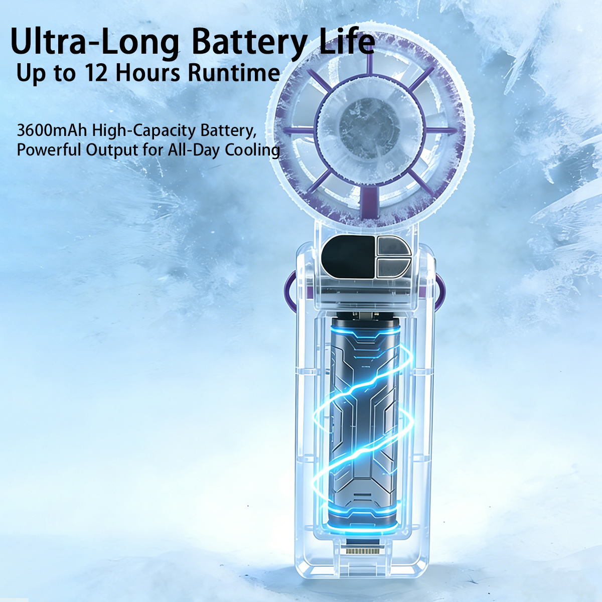 High-end Cold Compress Handheld Fan, Foldable Fan, Multi-functional Cooling Fan for Home, Office & Camping