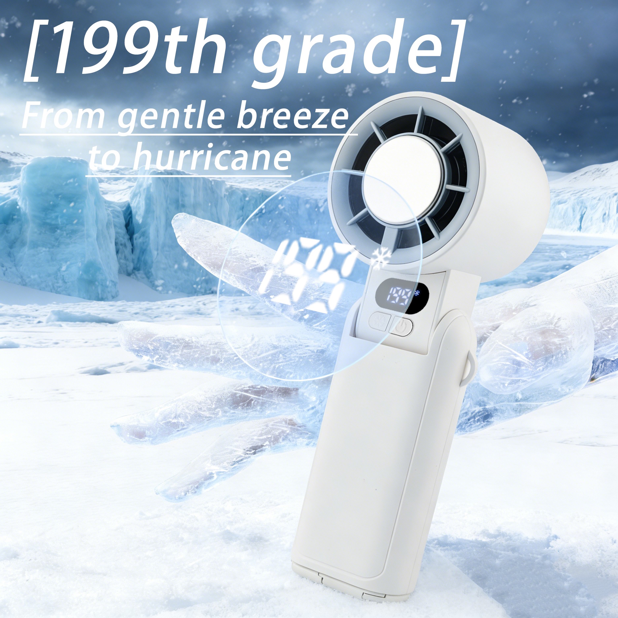 Summer Cooling Black Technology | Refrigeration Handheld Fan, Ice Compress Cooling, Portable Small Fan, Universal for Office