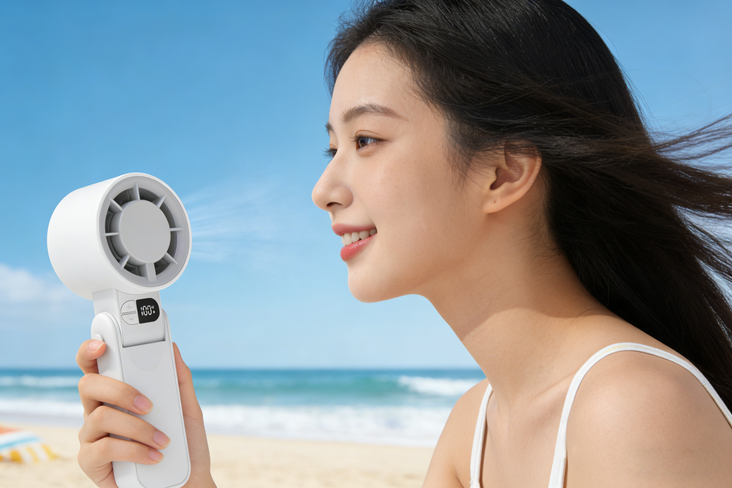 Handheld Foldable Mini Fan, Portable Rechargeable , Personal Small Fan for Travel, Office, Outdoor, Summer Cooling